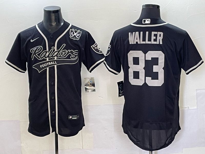Men 2025 Oakland Raiders #83 Waller black Joint Name Nike Elite NFL Jersey style 07->oakland raiders->NFL Jersey